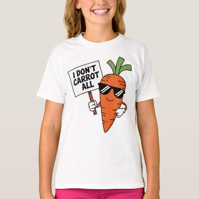Jag morot inte allt Pun Vegetable T Shirt (Framsida)