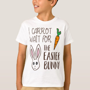 Jag morot väntar på Påskhare Humous Cute T Shirt