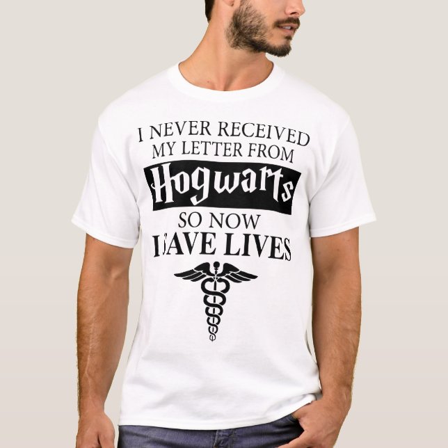 jag mottog aldrig mitt brev från hogwarts så nu t shirt (Framsida)
