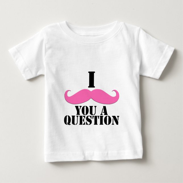Jag mustache dig en Rosa. Tee Shirt (Framsida)