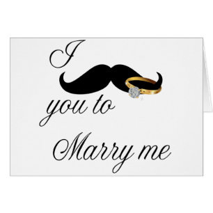 Jag mustache dig till Marry Me Hälsningskort