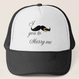 Jag mustache dig till Marry Me Truckerkeps