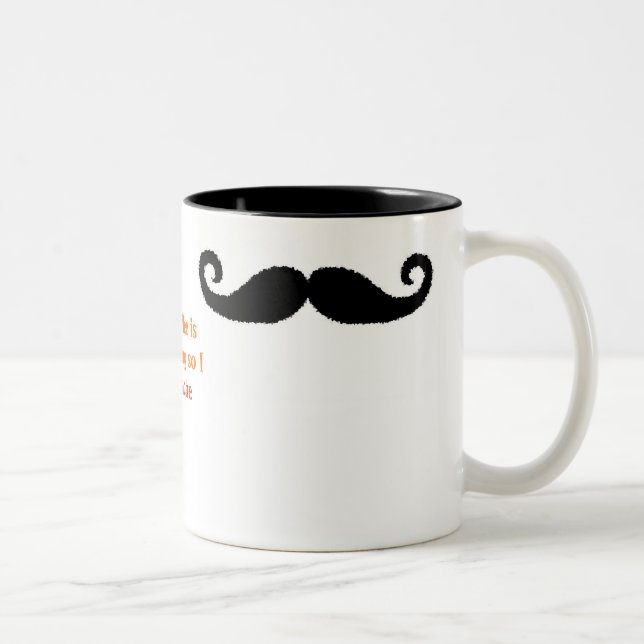 Jag Mustache... Två-Tonad Mugg (Höger)