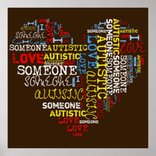 Jag ❤️ någon Autistisk Poster