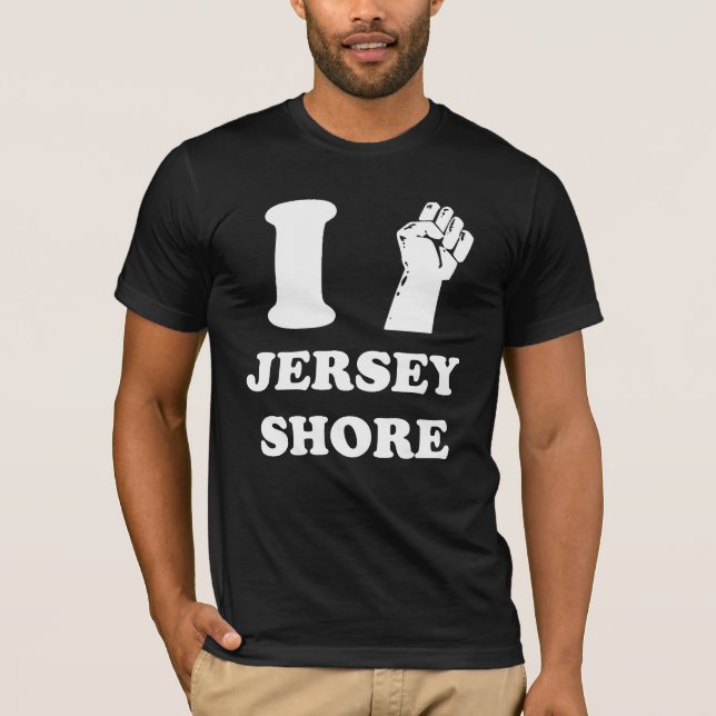 Jag näven pumpar den Jersey shore.en Tee Shirt (Framsida)