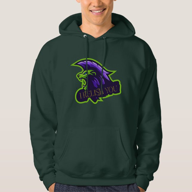 Jag njuter av att säga citat Kärlek Hoodie (Framsida)