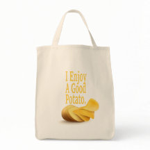 Jag njuter av en bra potatis Rolig mat älskare
