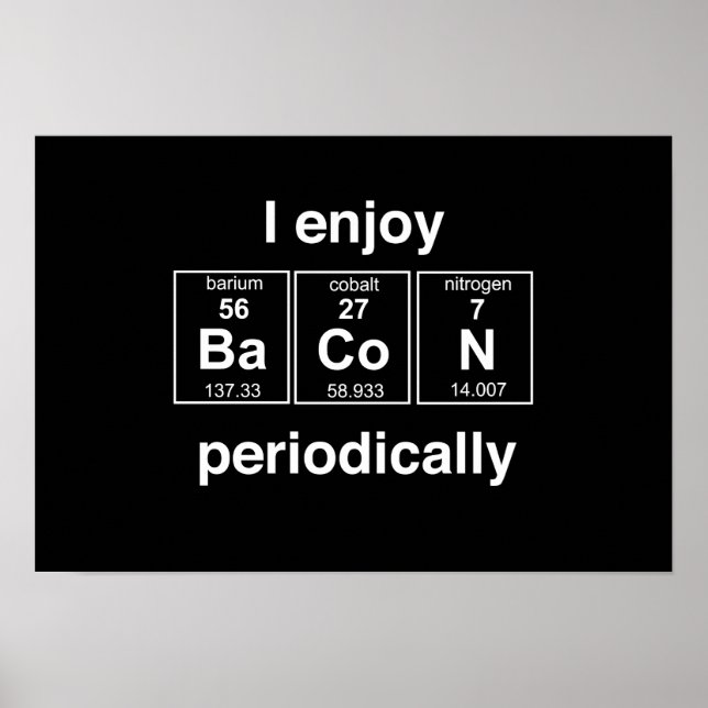 Jag njuter regelbundet av Bacon Poster (Framsidan)