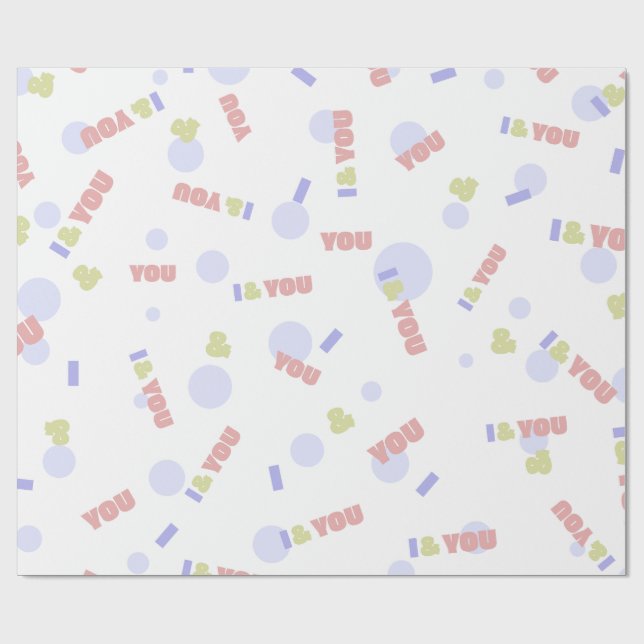 Jag och Du Personlig Presentförpackning - Romantis Presentpapper (Platt)