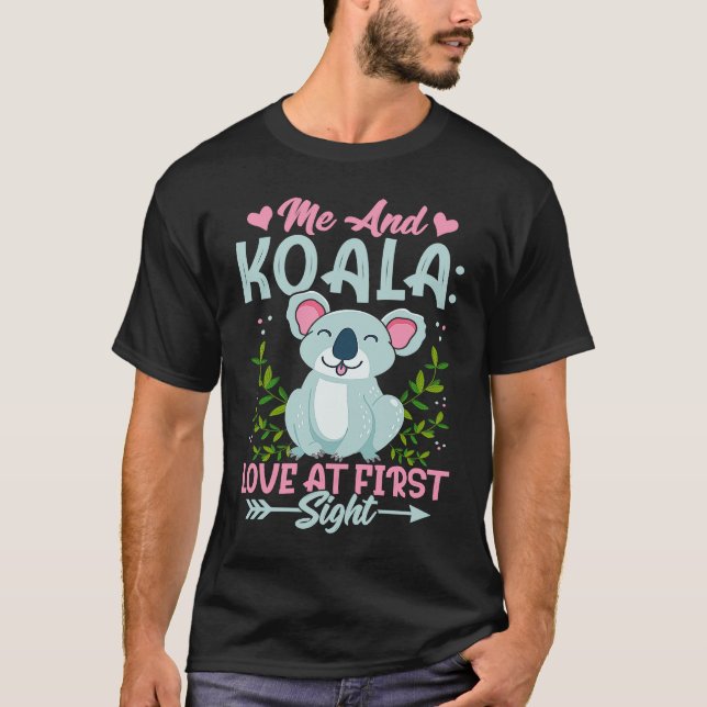 Jag Och Koala Förälskade Vid Första Ögonkastet T Shirt (Framsida)