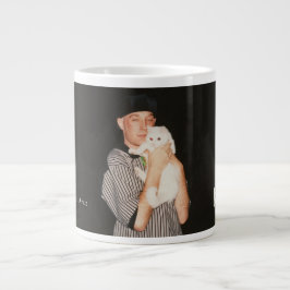 Jag och Lovey Cat Photo Monogram Jumbo Mugg