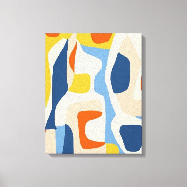 Jag och min, Abstrakt Bohemian Pastel Shapes Canvastryck (Framsida)
