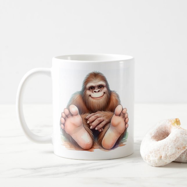 Jag och min Bigfoot Kaffemugg (Med munk)