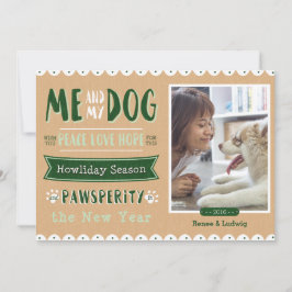 Jag och min Hund 5 x 7-julkort Julkort