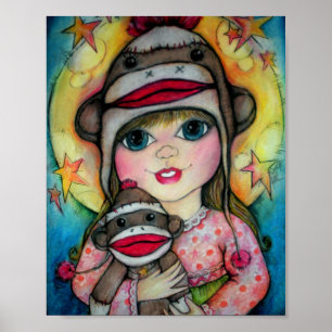 Jag och min Sock monkey-vän Poster