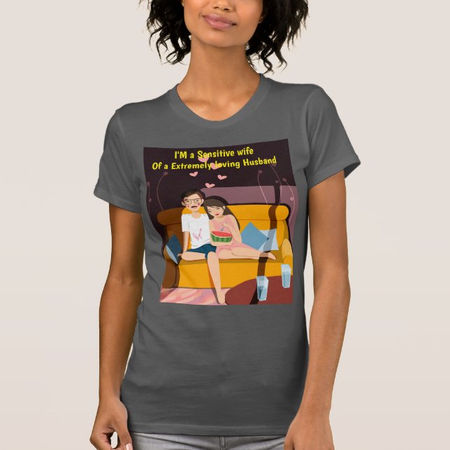 Jag och min väldigt älskande make t shirt (Framsida)