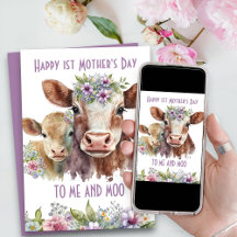 Jag och Moo Söt mamma och kalv Mors dag