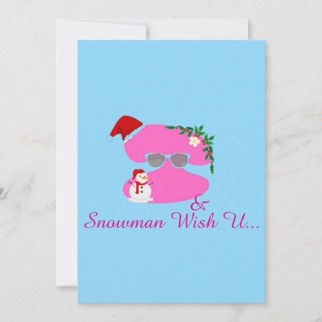 Jag och Snögubbe önskar dig Julkort (Framsida)