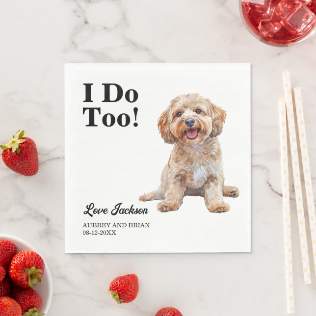 Jag också! Cockapoo Hundservetter med Foto Pappersservett (Insitu)