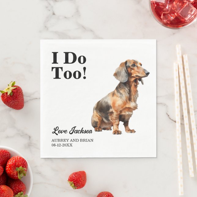 Jag också! Dachshund Hund Servetter med Foto (Insitu)
