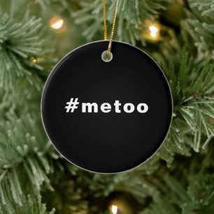 Jag också, #metoo, pride Black white Julgransprydnad Keramik