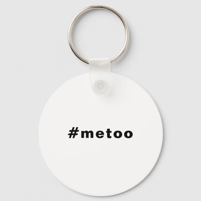 Jag också, #metoo, pride Black white Nyckelring (Framsida)
