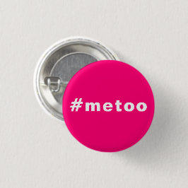 Jag också, #metoo, pride rosa magenta fuchsia vit knapp