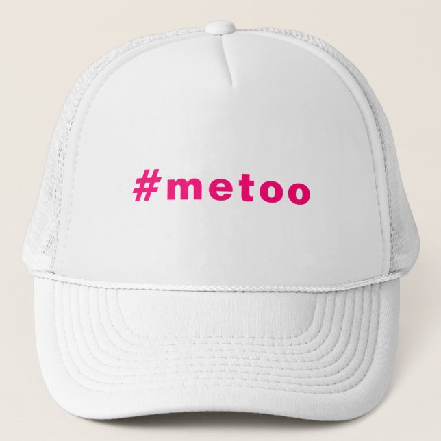 Jag också, #metoo, pride shock rosa fuchsia brev keps (Framsida)