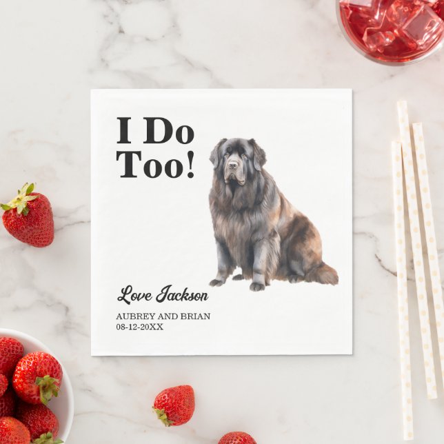 Jag också! Newfoundlandshund Hund Pappersservett (Insitu)