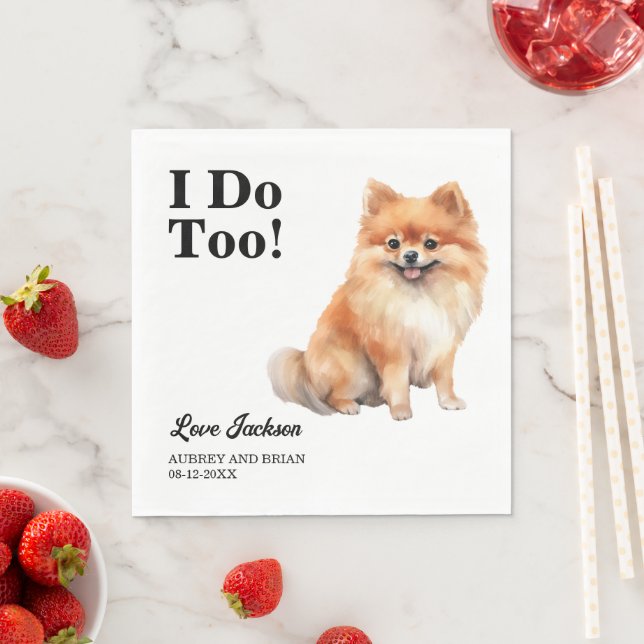 Jag också! Pomeranian hundservetter med foto Pappersservett (Insitu)