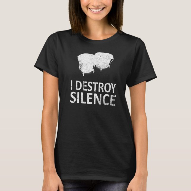 Jag ödelägger rumsspelare för tystnad t shirt (Framsida)