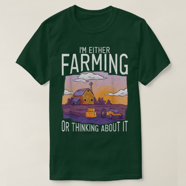 Jag odlar eller tänker på det Farm Älskare T Shirt (Design framsida)
