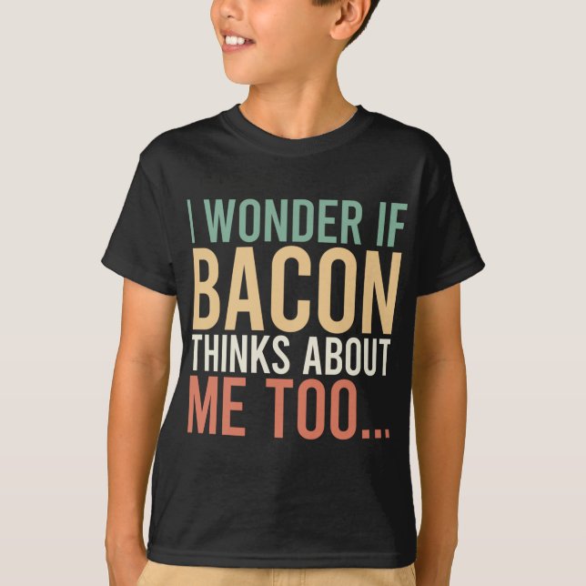 Jag  om Bacon tänker på mig att äta Älskare T Shirt (Framsida)