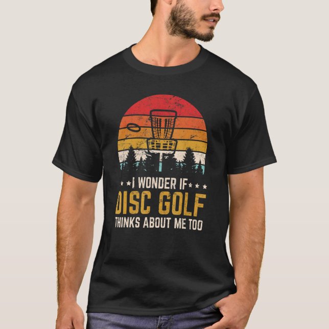 Jag  om Disk Golf tänker för mycket på mig T Shirt (Framsida)