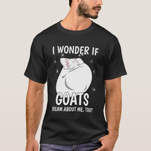 Jag  om Dream Sleeping PJ Pajama Top Goat T Shirt (Framsida)
