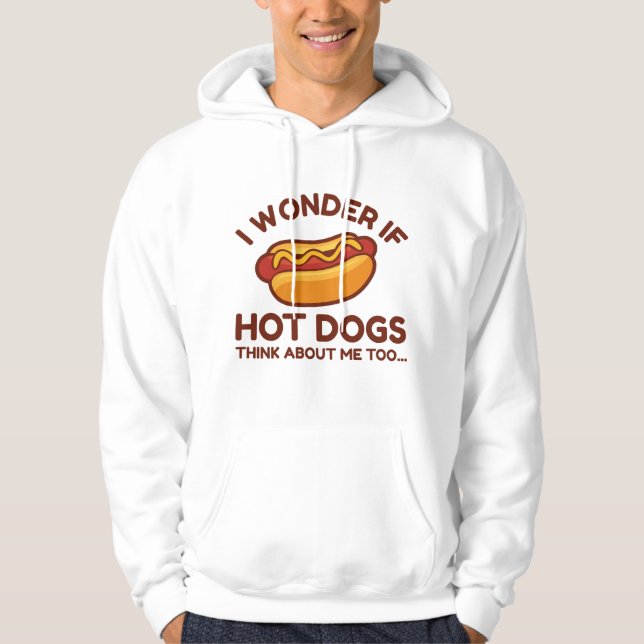 Jag  om Hett Hundar Tänka om mig också Hoodie (Framsida)