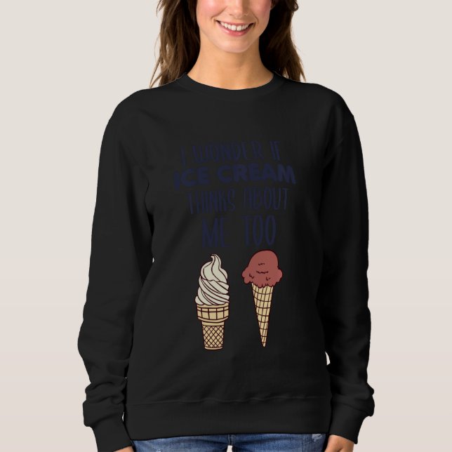 Jag  om Ice Cream tänker på mig också T Shirt (Framsida)