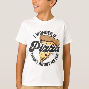 Jag om Pizza tänker på mig för roligt mat L T Shirt