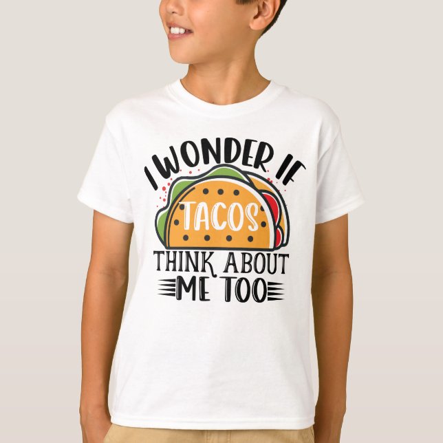 Jag  om Tacos Tänka om mig till mexikan Taco T Shirt (Framsida)