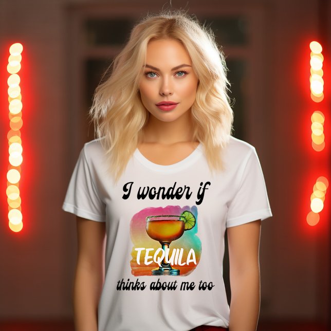 Jag  om Tequila tänker på mig till Sweatshirt T Shirt (Skapare uppladdad)