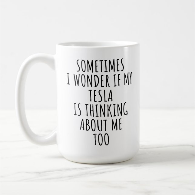 Jag  om Tesla tänker på mig också Chef Kaffemugg (Vänster)