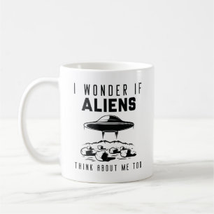 Jag om Utomjordingar också Tänkor om mig Kaffemugg