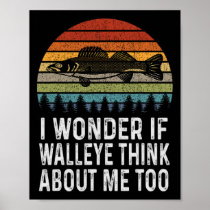Jag om Walleye Tänka om mig Funny Walleye F Poster