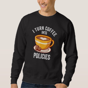 Jag omvandlar kaffe till återförsäkrare av Vintage Lång Ärmad Tröja
