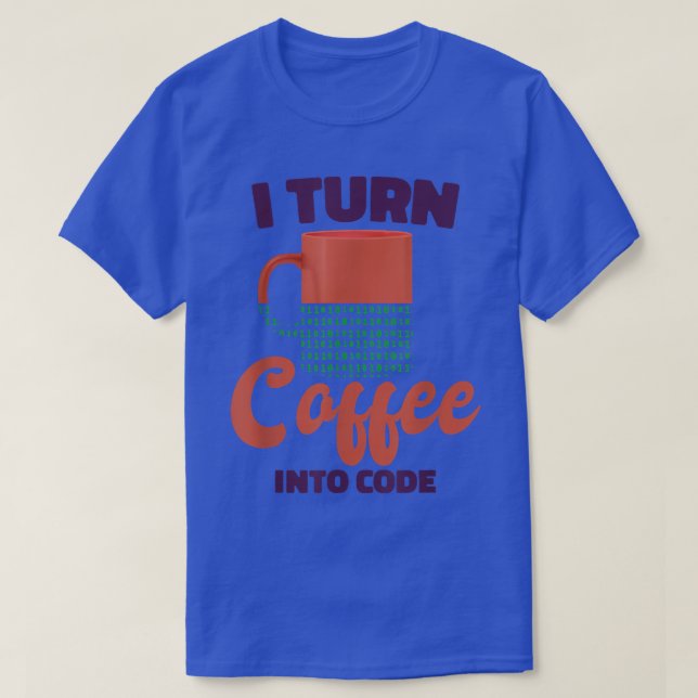Jag omvandlar kaffe till kod, Computer Science Pro T Shirt (Design framsida)