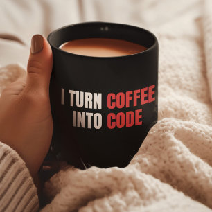 Jag omvandlar kaffe till kod, kvinnlig kod, progra kaffemugg
