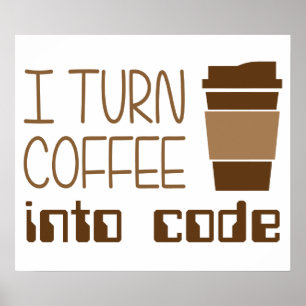 Jag omvandlar kaffe till programmeringskod poster