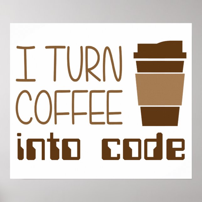Jag omvandlar kaffe till programmeringskod poster (Framsidan)