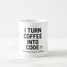 Jag omvandlar kaffet till kod - Lustigt programvar Kaffemugg