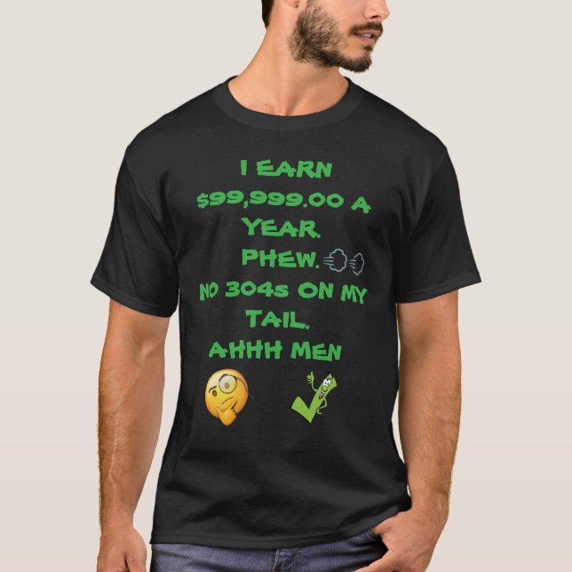 JAG ÖNSKAR 99 999 OM ÅRET PHEW NO 304S PÅ MIN SVAN T SHIRT (Framsida)